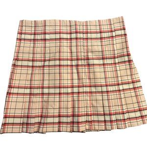 New Pink Plaid Skirt